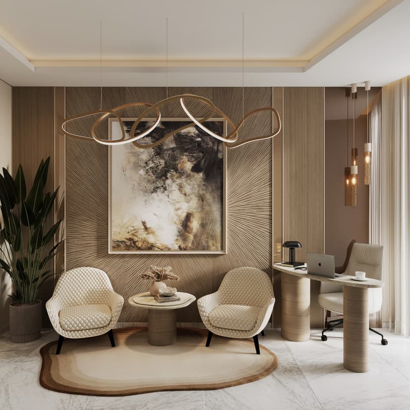 Stair lobby with ambient lighting