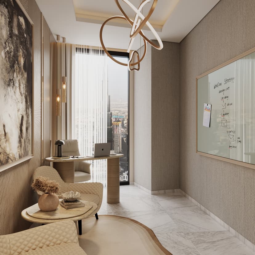 Stair lobby with ambient lighting