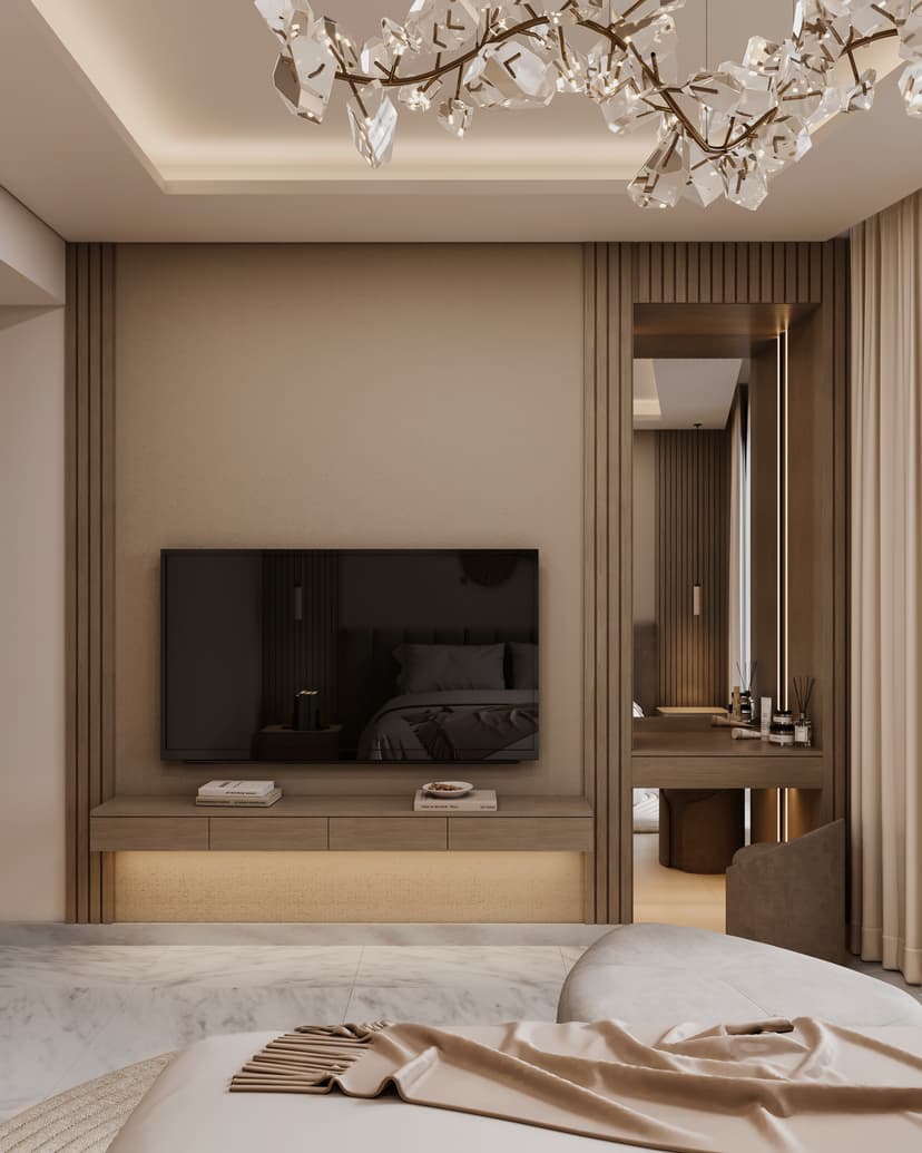 Bedroom 2 with warm palette