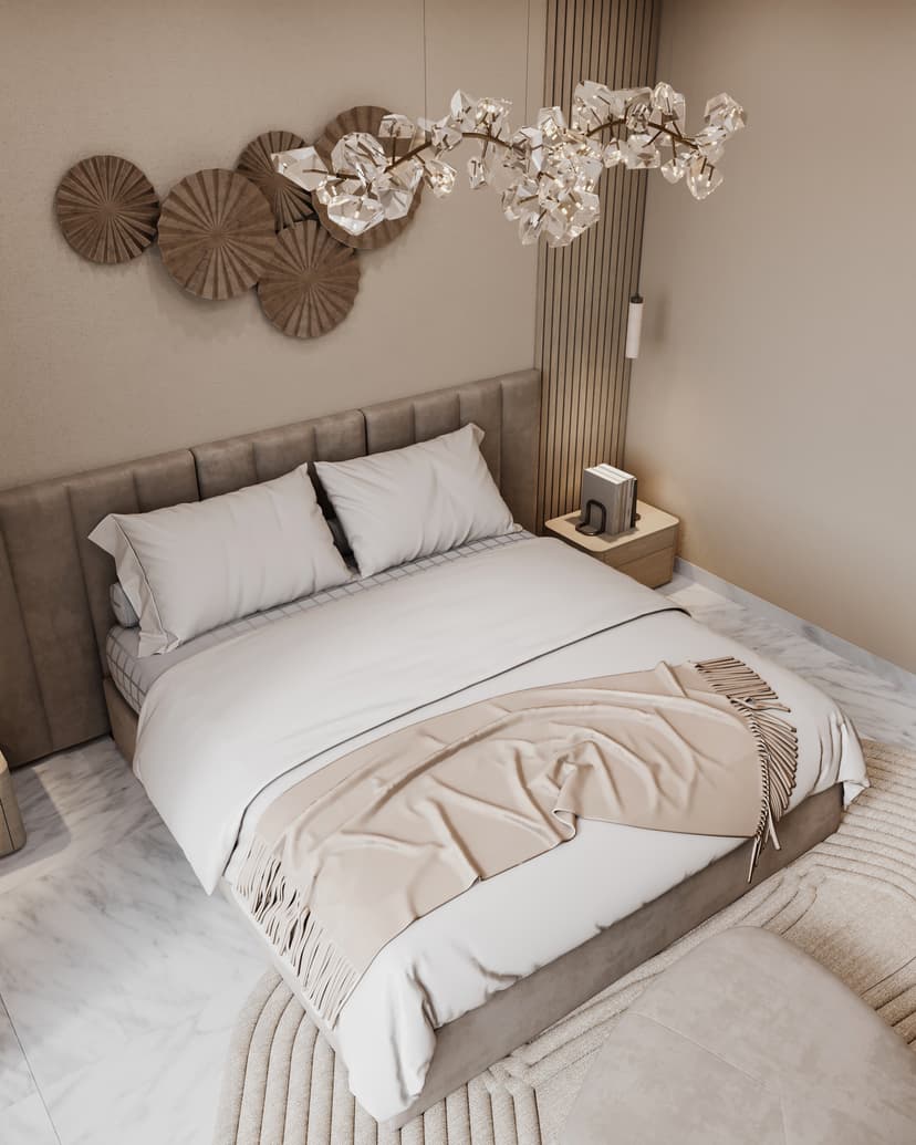 Bedroom 2 with warm palette