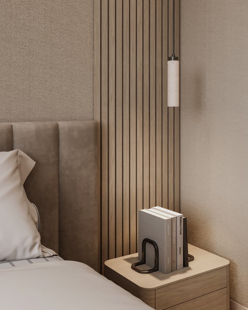 Bedroom 2 with warm palette