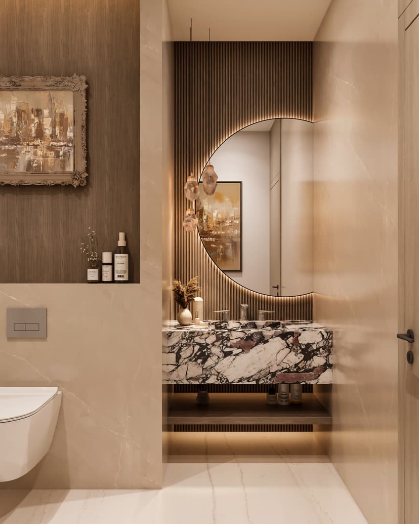 Bathroom with premium fixtures