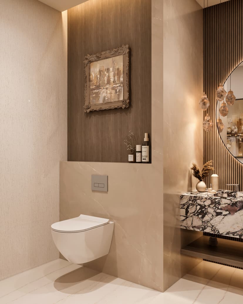 Bathroom with premium fixtures