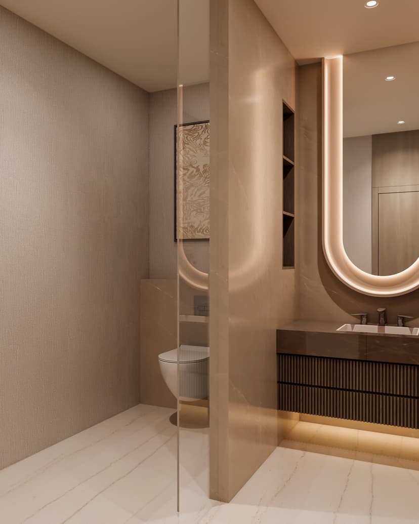 Bathroom with premium fixtures