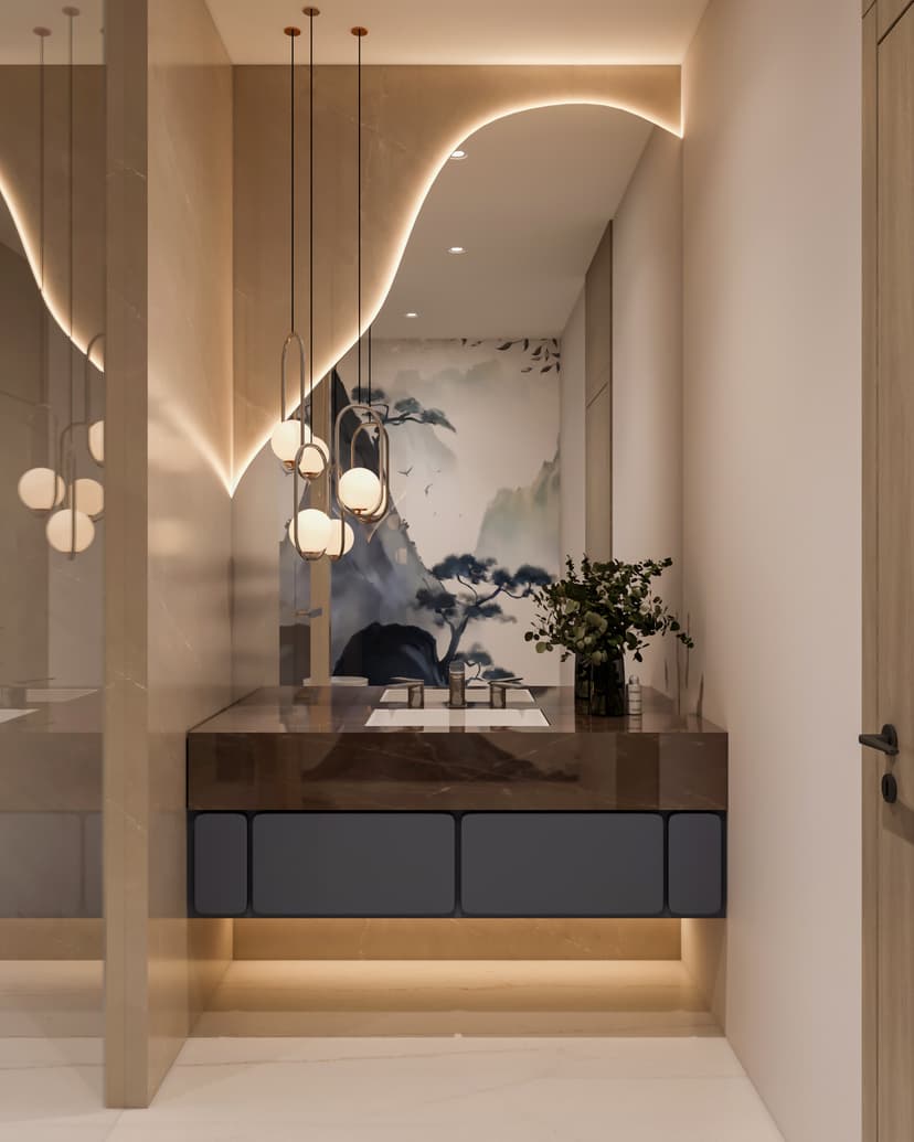 Bathroom with premium fixtures