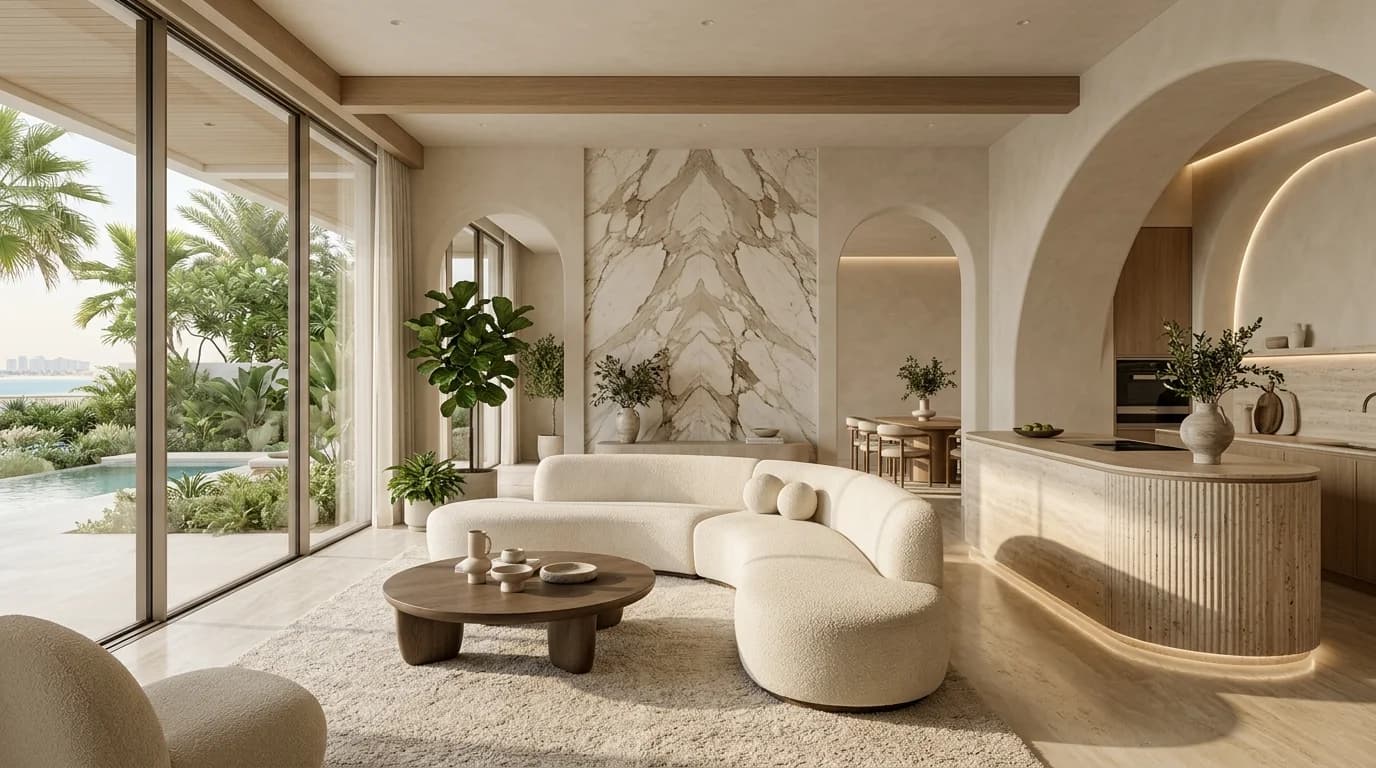 2026 quiet luxury and warm minimalism in a Jumeirah villa