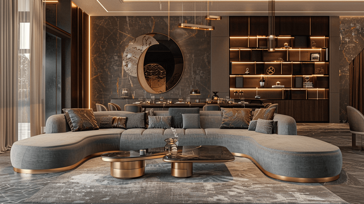 Custom bespoke luxury living room Dubai