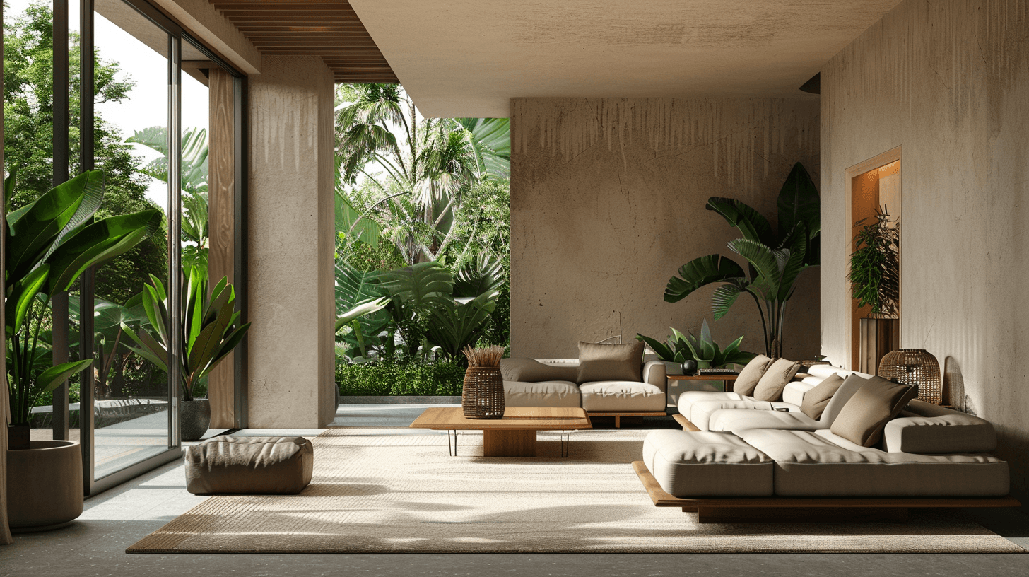 Eco-friendly luxury living room Dubai