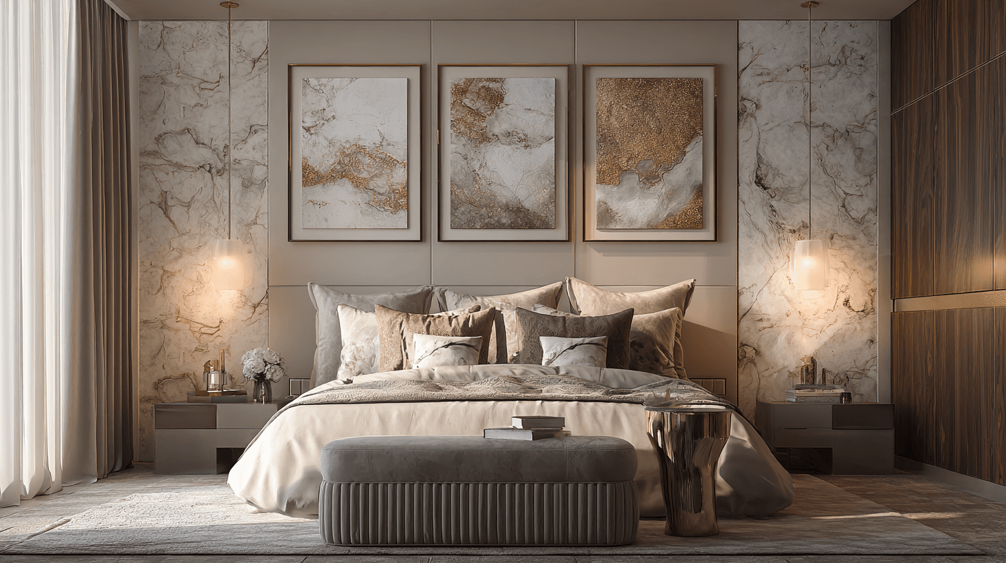 Luxury interior material focus