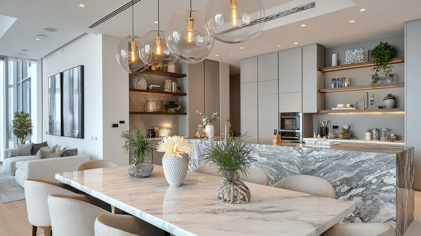 Luxury interior material focus