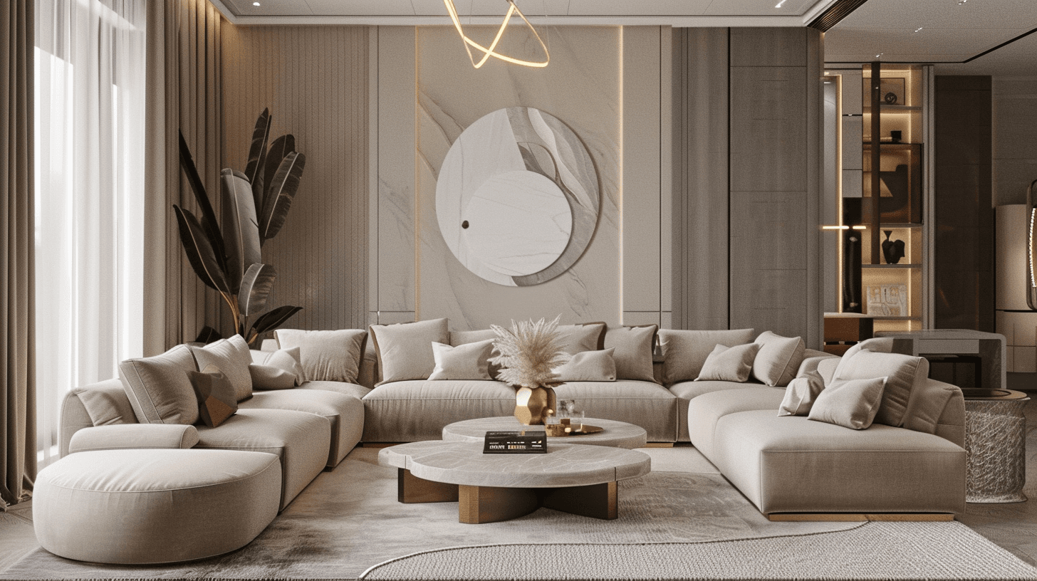 Neutral luxury living room