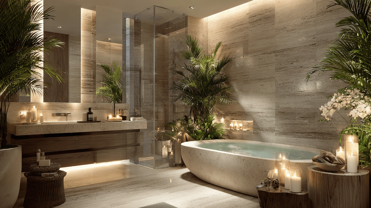 High-rise luxury apartment living room