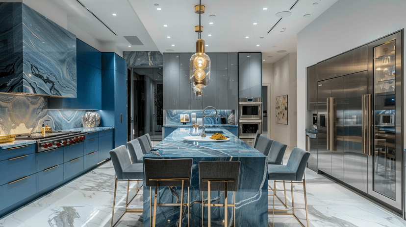 Private lounge with artistic wall décor and leather seating