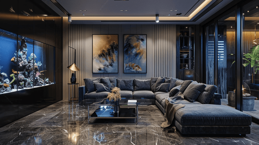 Bedroom with neutral tones and wall paneling