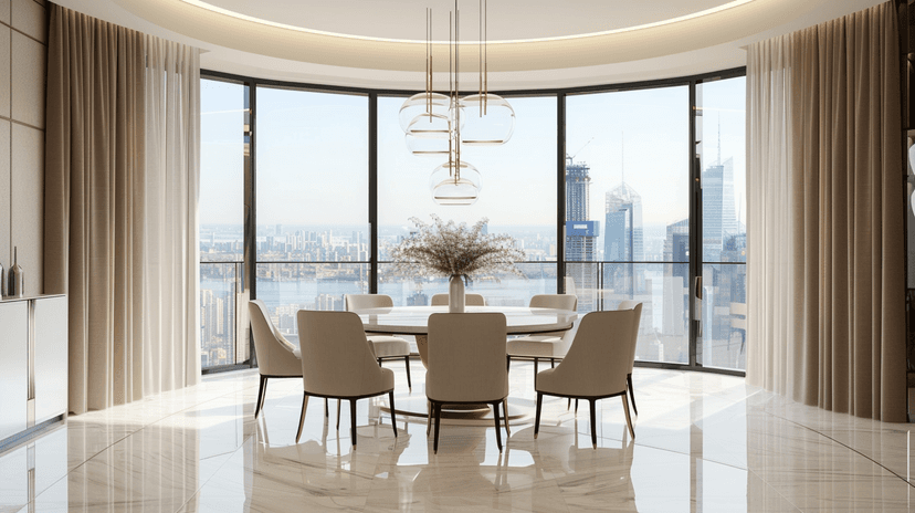 Address Harbour Point Dining Area Interior Design Dubai
