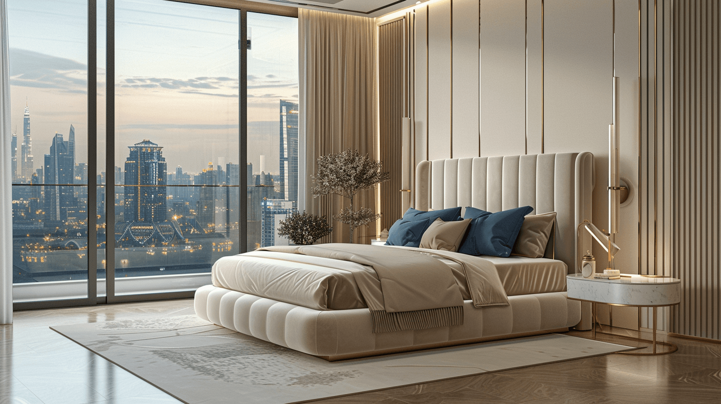 Address Harbour Point Master Bedroom Interior Design Dubai Creek Harbour