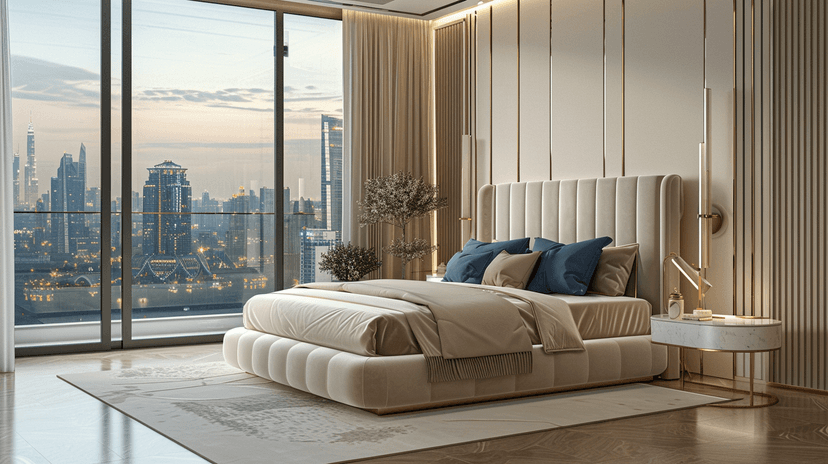 Address Harbour Point Master Bedroom Interior Design Dubai Creek Harbour