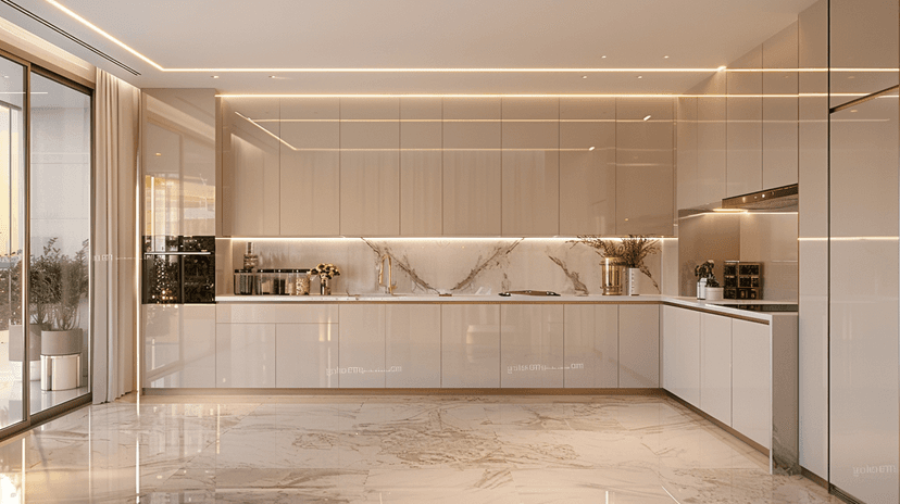 Address Harbour Point Open Kitchen Interior Design Dubai
