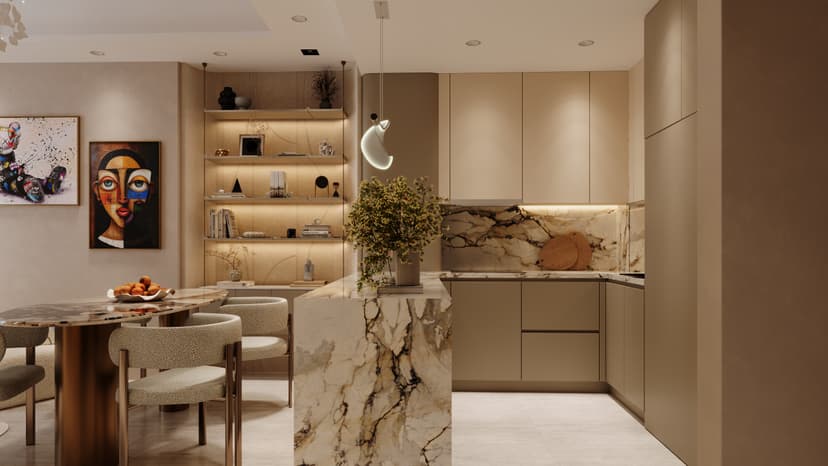 Luxury bathroom with golden fixtures