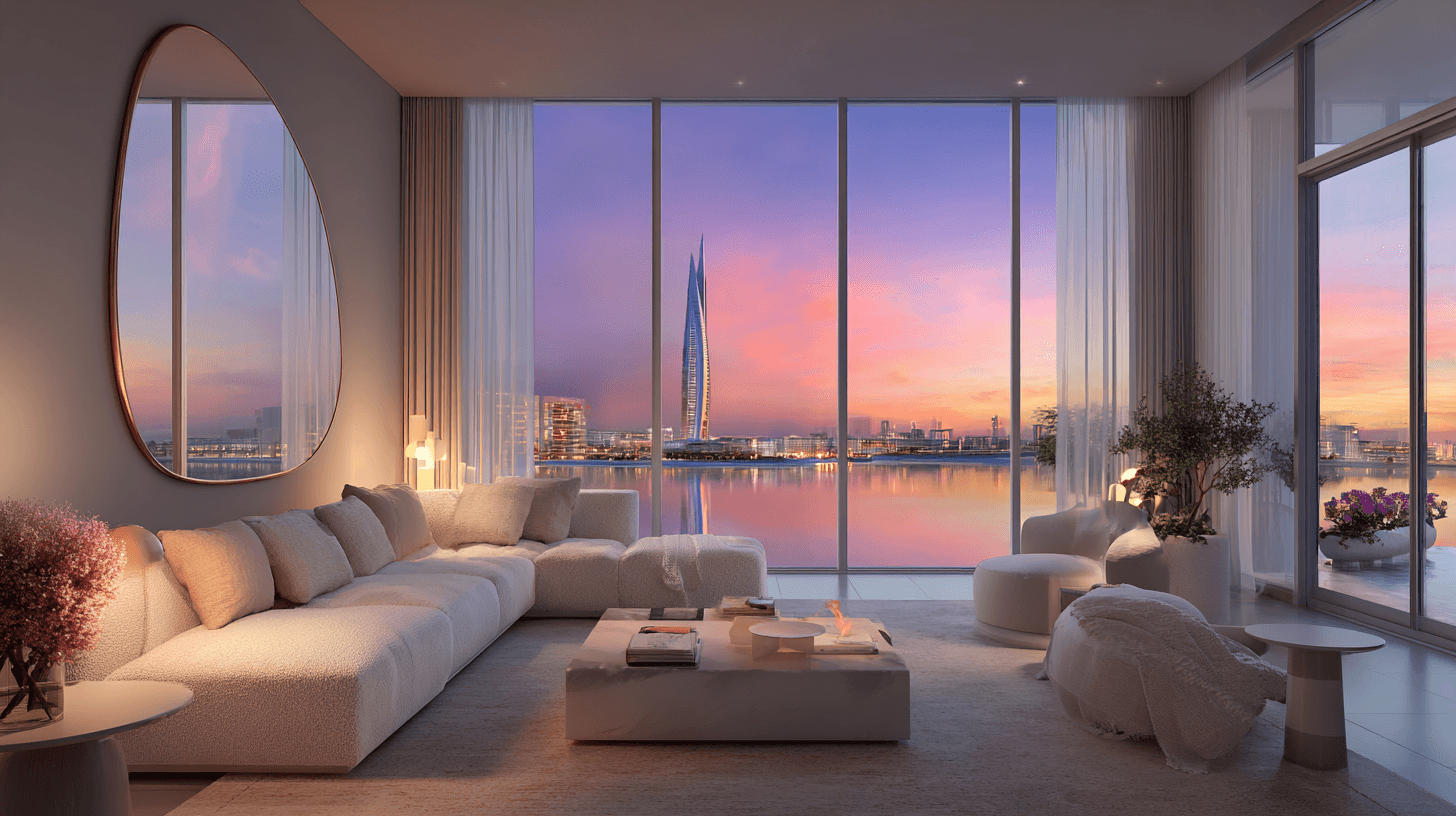 breathtaking view of Dubai Creek Harbour apartment