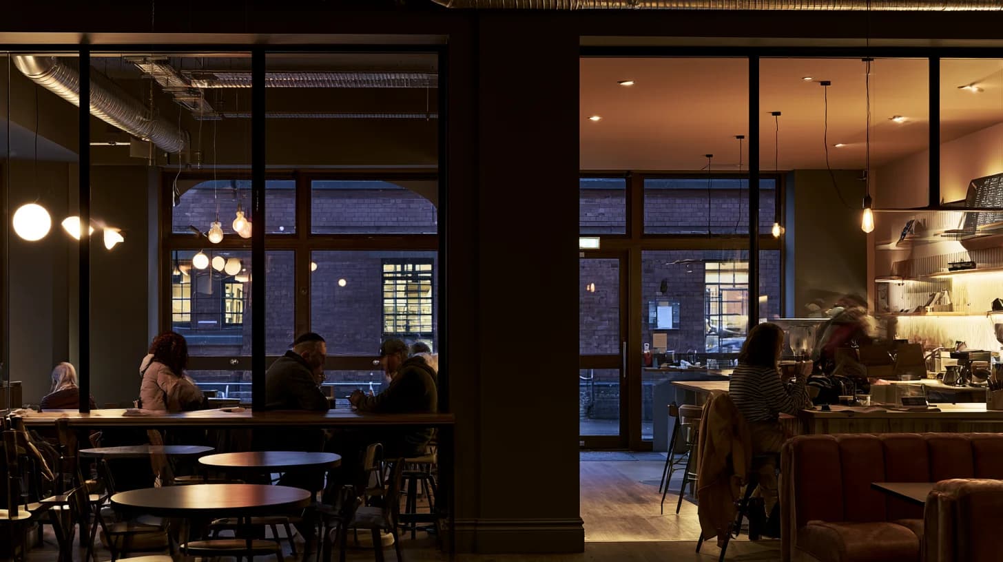 Cafe lighting and electrical fit-out in Dubai