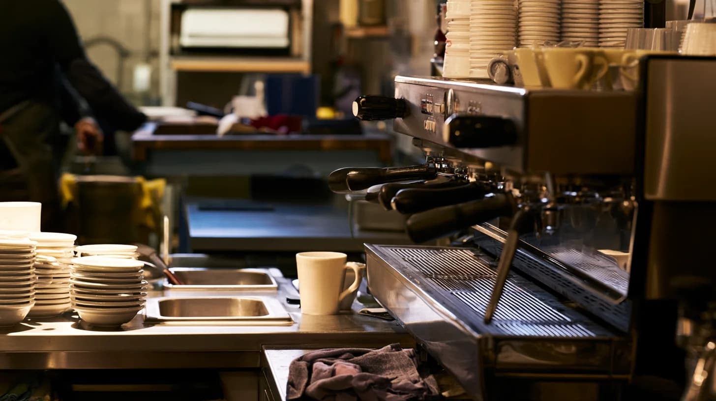 Commercial kitchen equipment for a Dubai cafe
