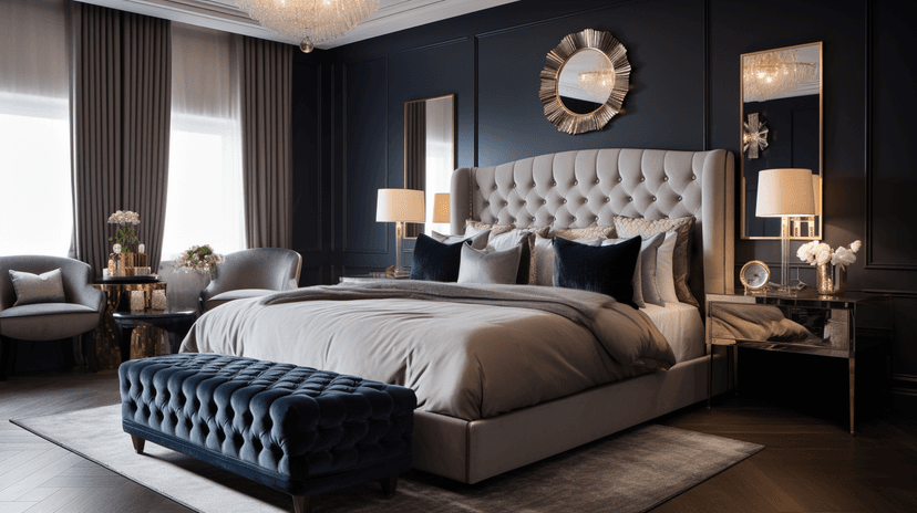 Private lounge with artistic wall décor and leather seating