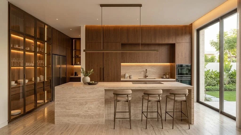 Contemporary luxury kitchen in a District One villa