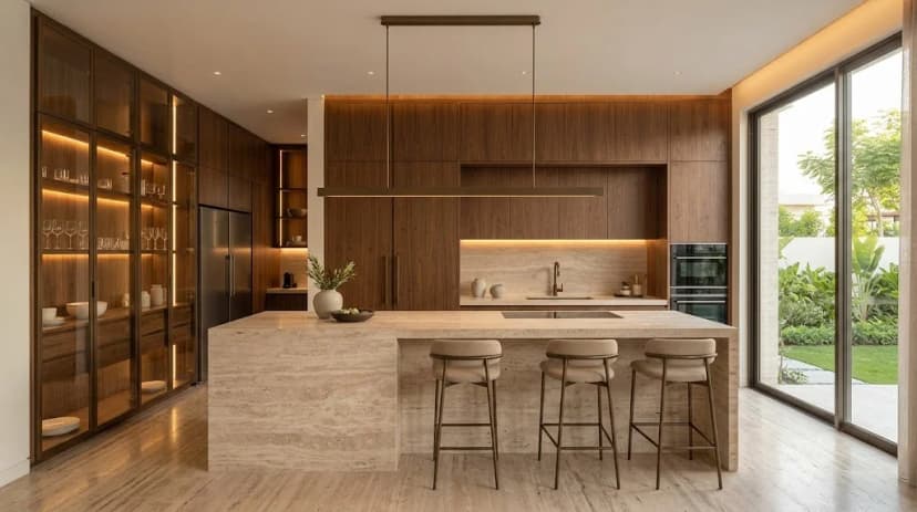 Contemporary luxury kitchen in a District One villa
