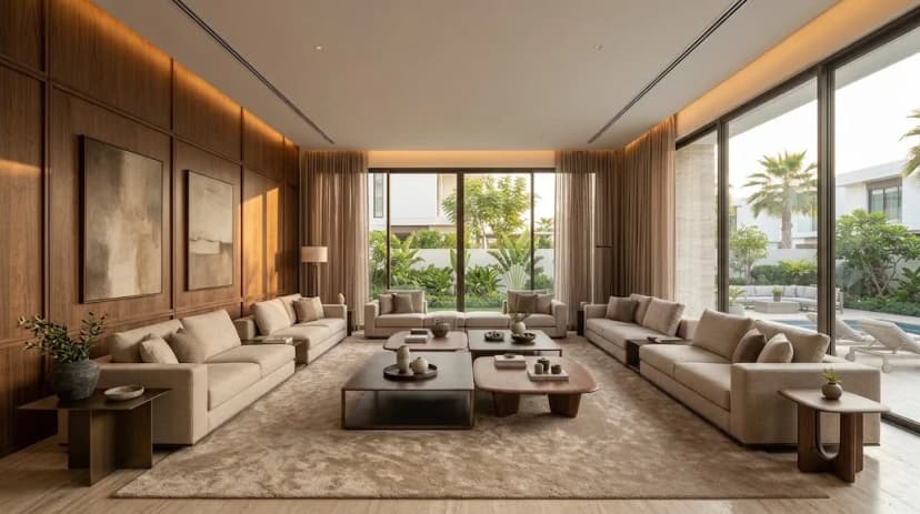 Contemporary majlis in a District One villa