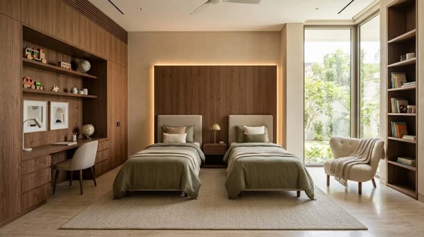 Contemporary third bedroom in a District One villa
