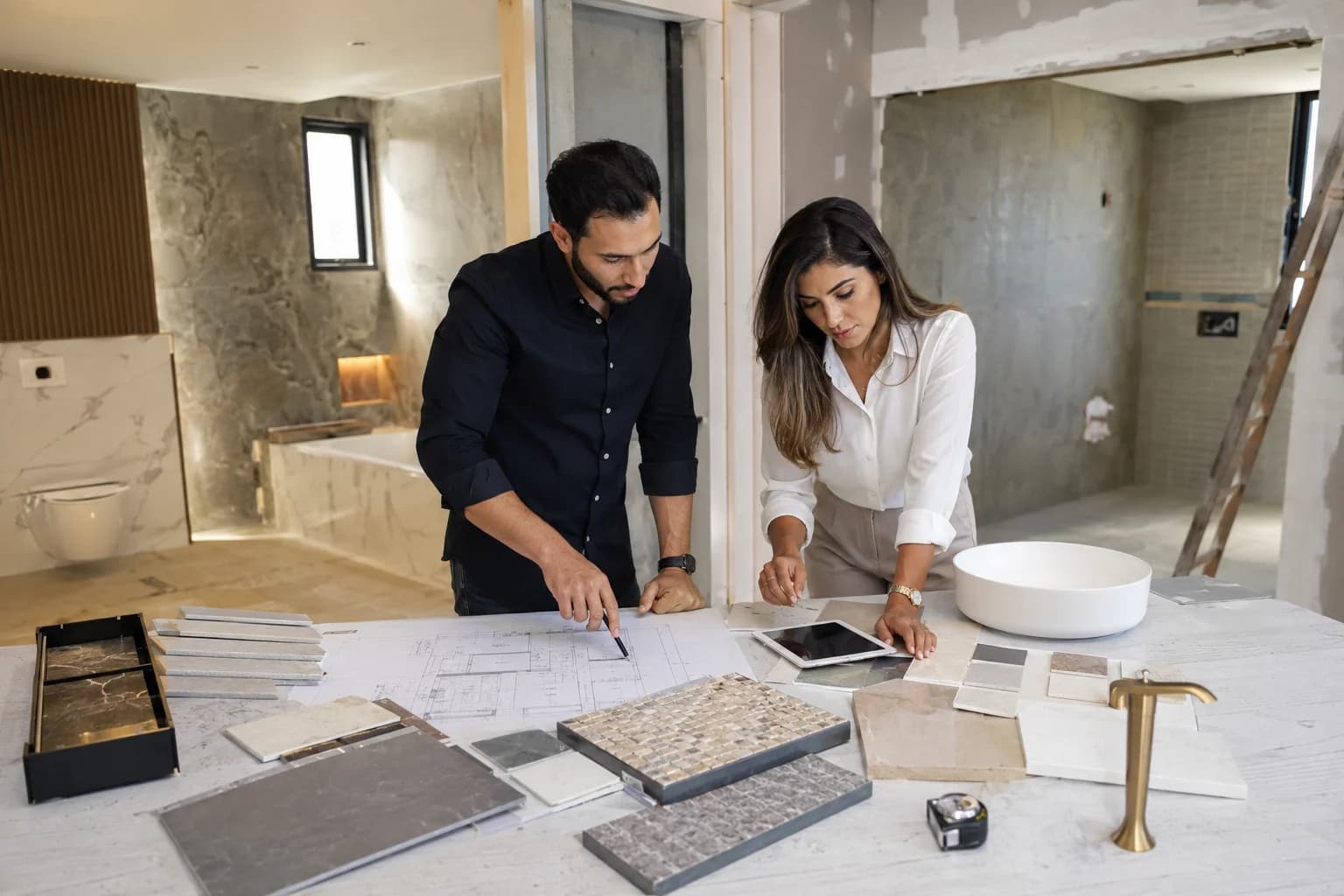 Bathroom renovation planning and material selection in Dubai