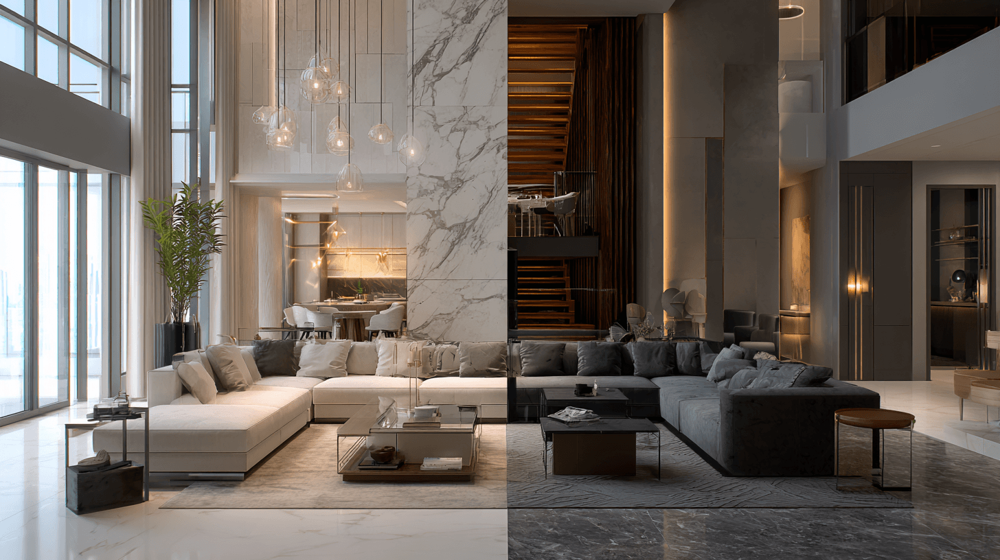 Neutral luxury living room