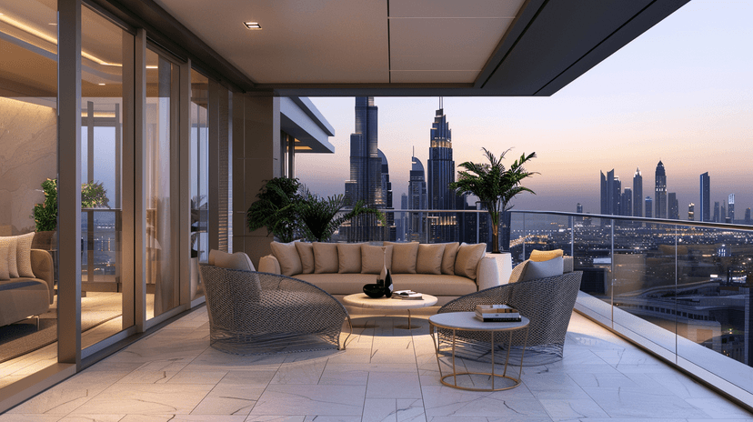 Balcony of apartment Interior Design project in DSO