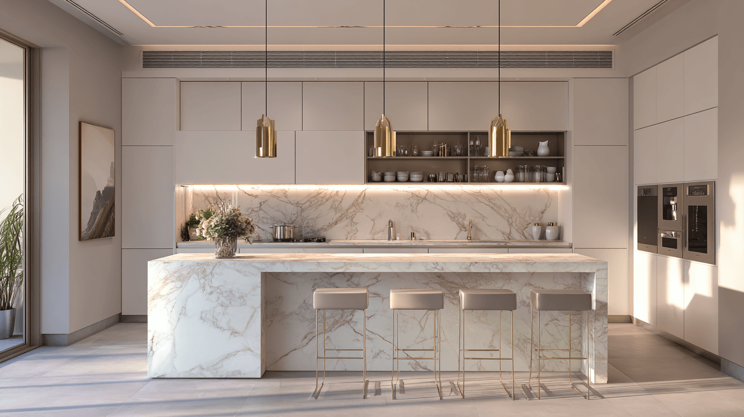 modern luxury kitchen interior in a Dubai apartment