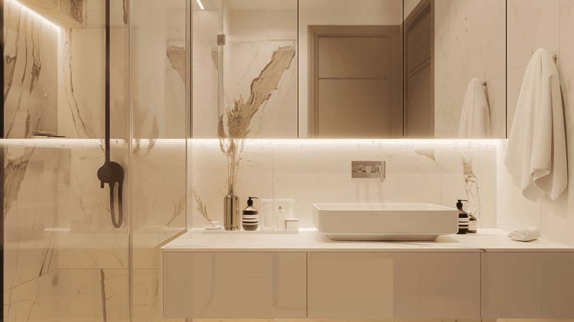 modern bathroom interior design of an apartment in DSO