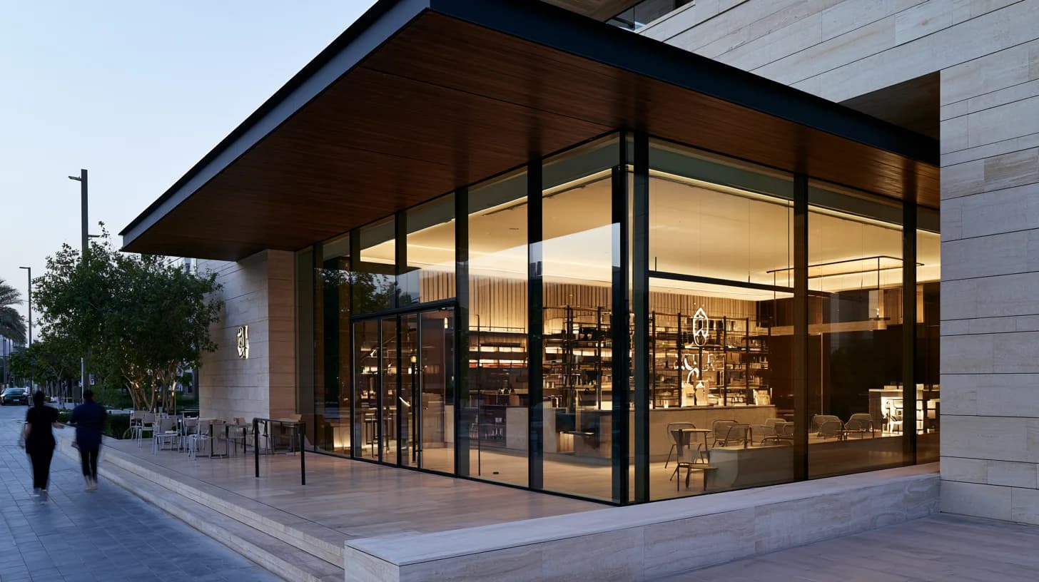 Modern cafe interior design in Dubai