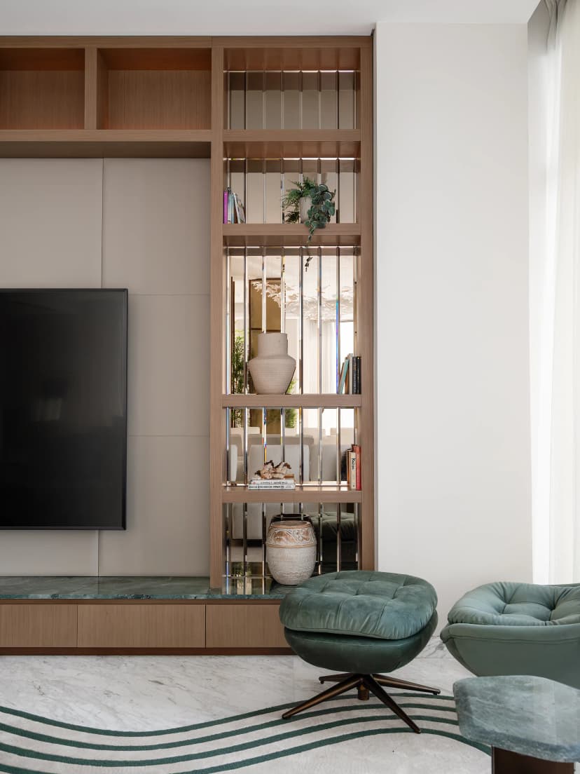 Master bedroom with ambient lighting