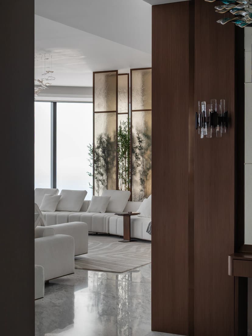 Master bathroom with marble finishes