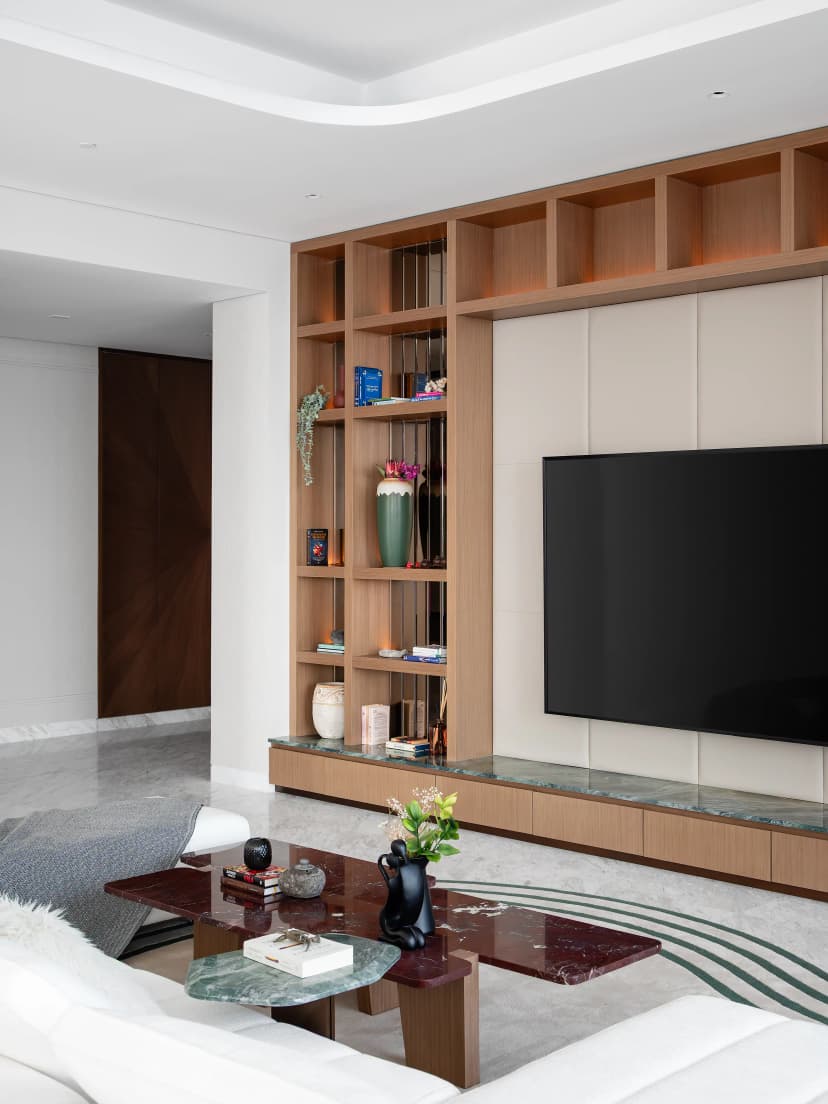 Master bedroom with ambient lighting