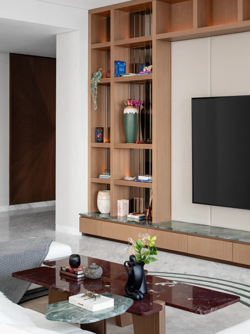 Master bedroom with ambient lighting