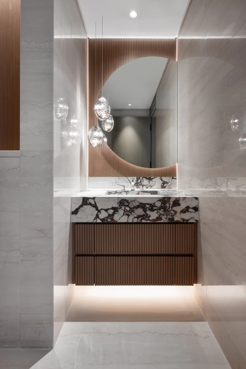 Stair lobby with ambient lighting