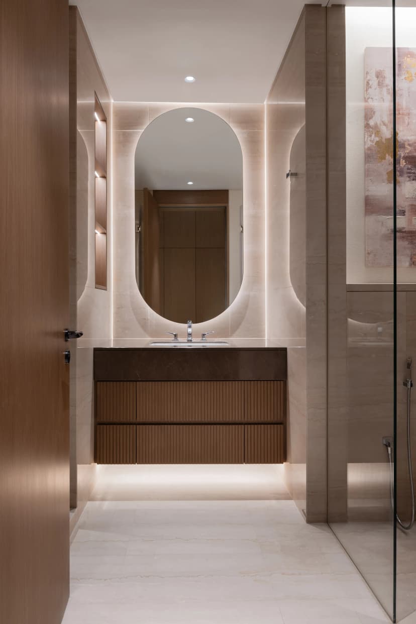 Bedroom 2 with warm palette