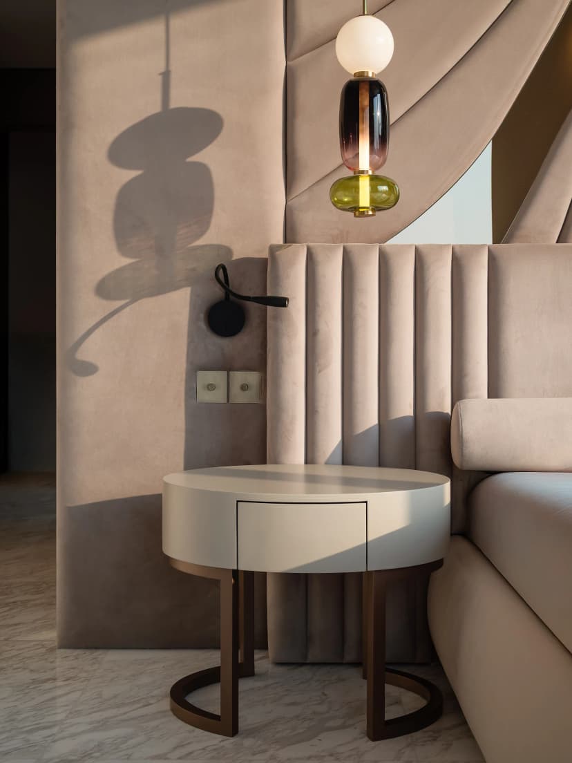 Master bathroom with marble finishes