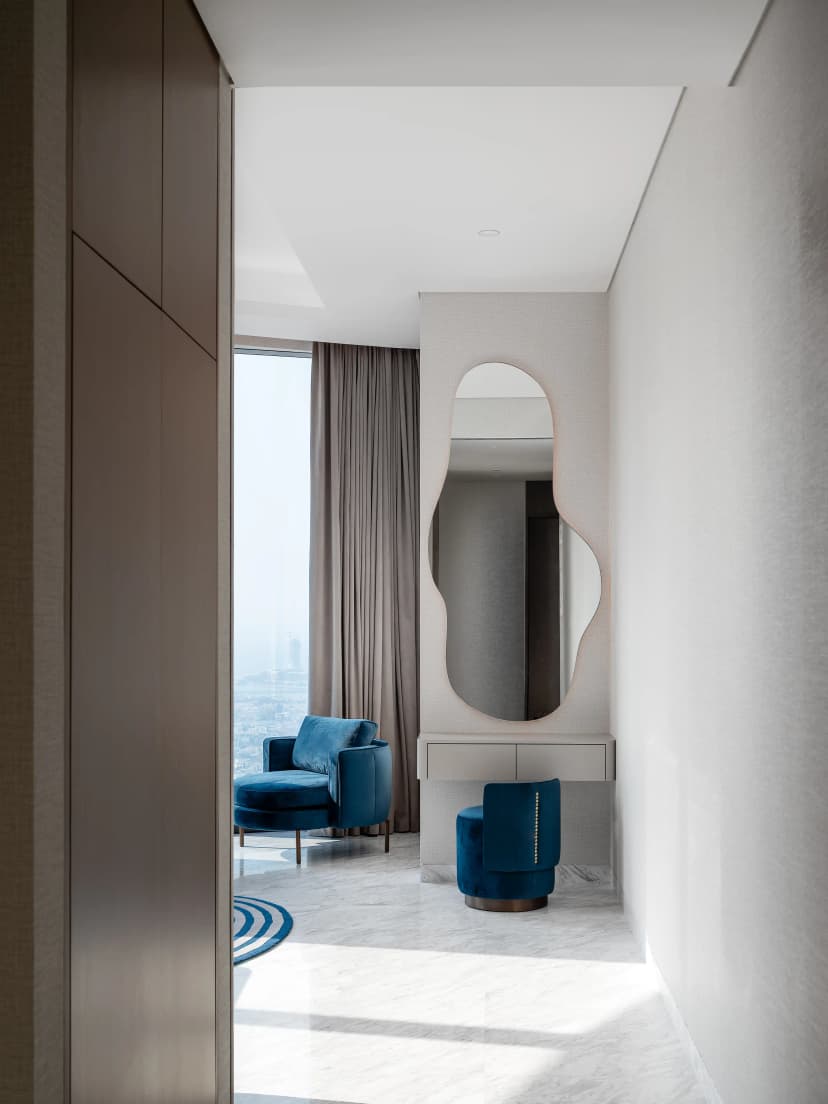 Master bathroom with marble finishes