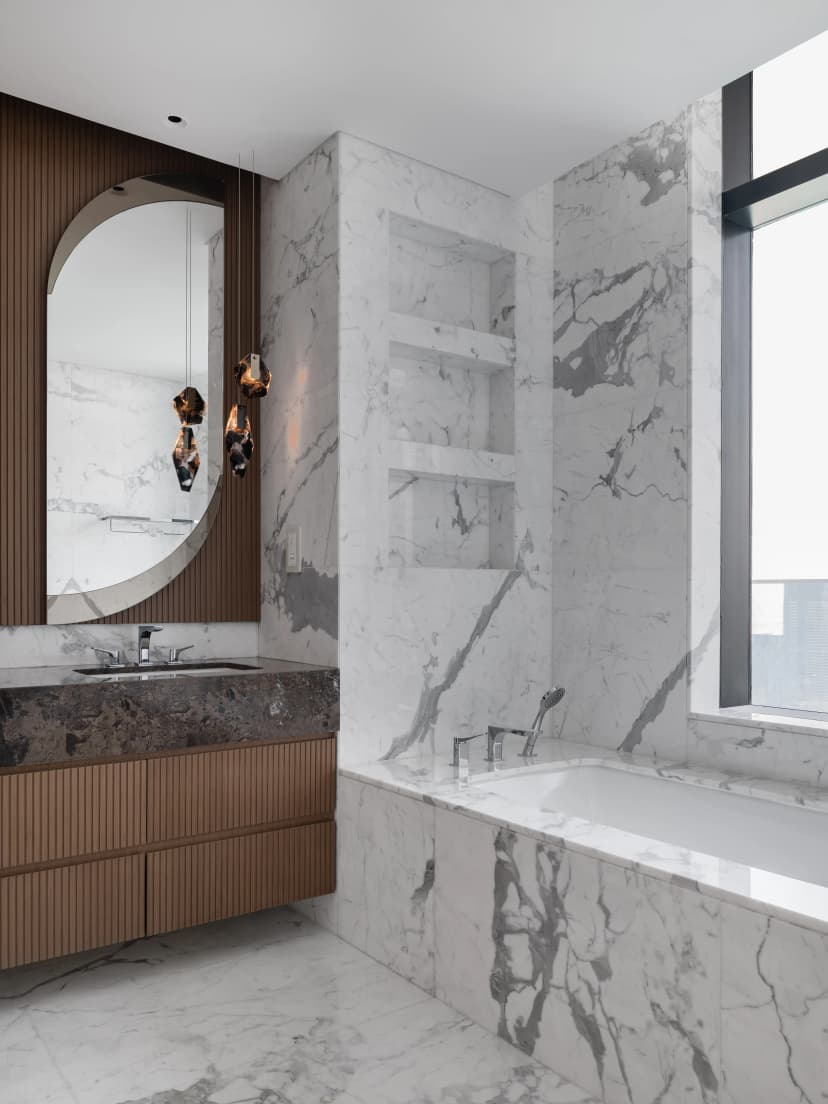 Bathroom with premium fixtures