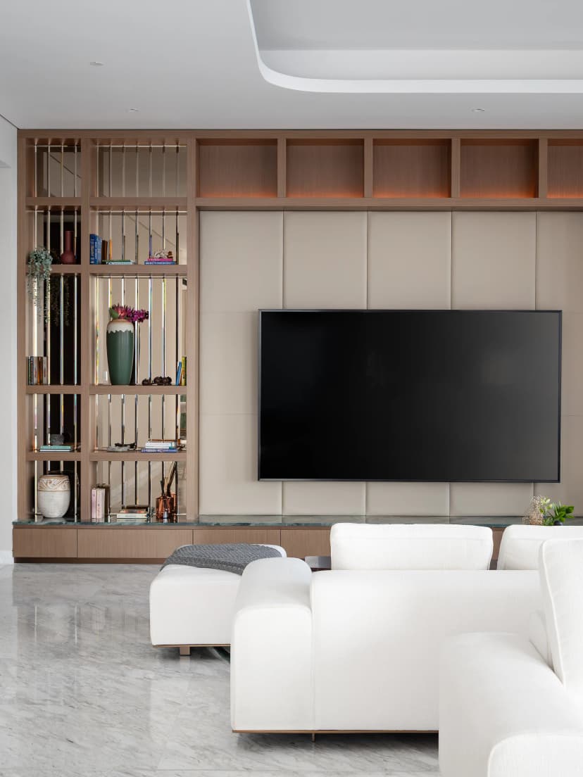 Master bedroom with ambient lighting