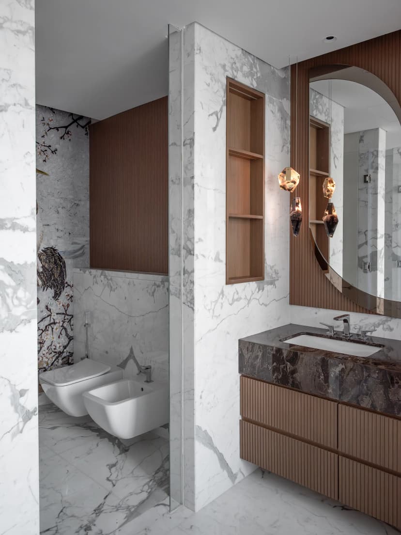 Bathroom with premium fixtures