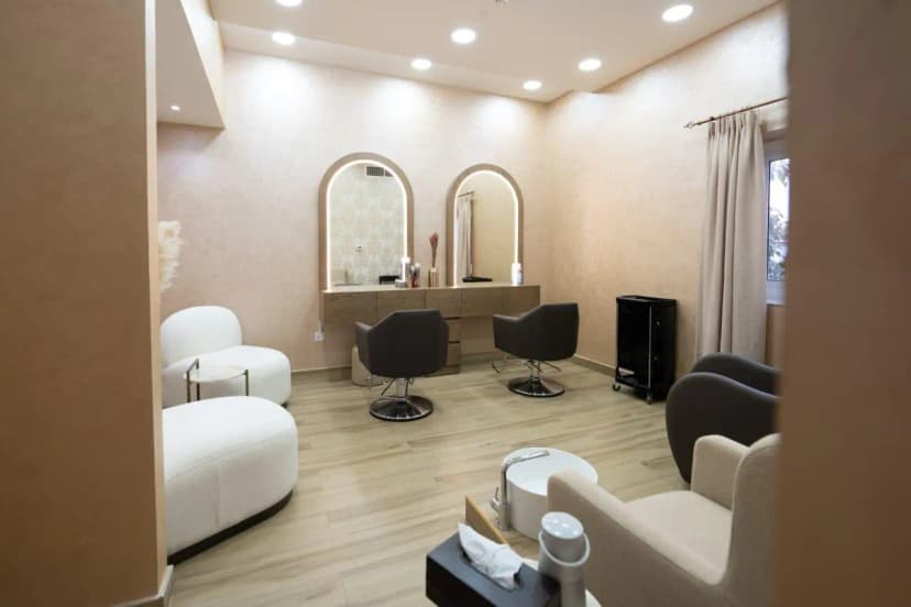 Elegant villa living room with ambient lighting