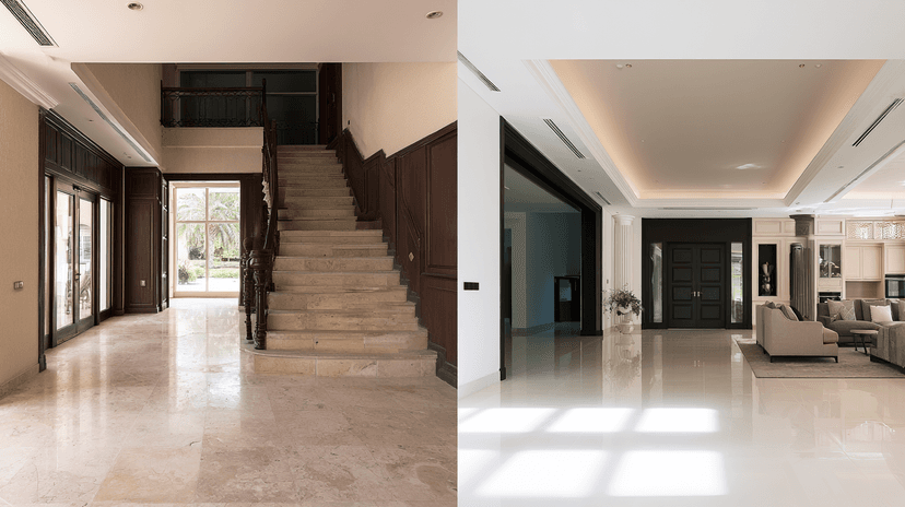 VILLA RENOVATION DUBAI BEFORE AFTER